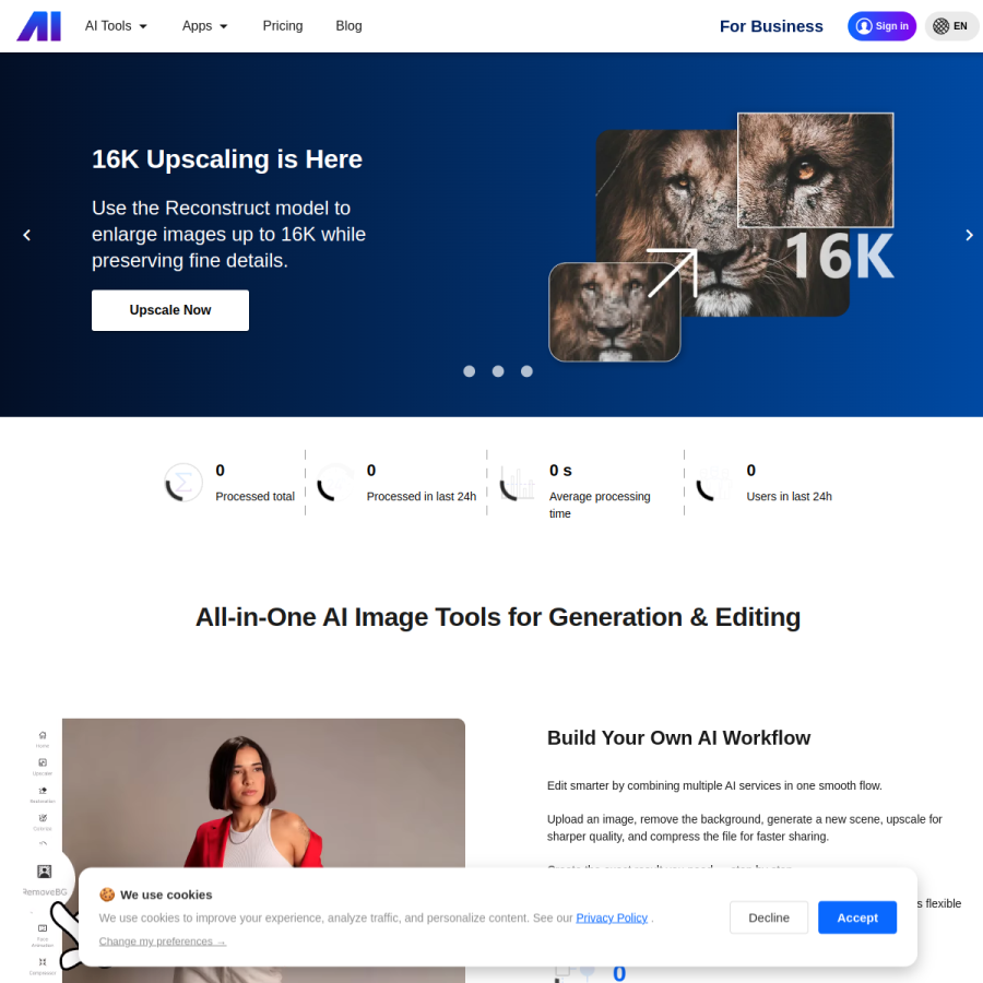 ai.nero.com homepage screenshot