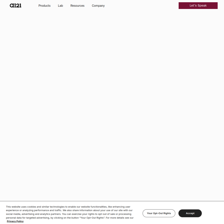 ai21.com homepage screenshot