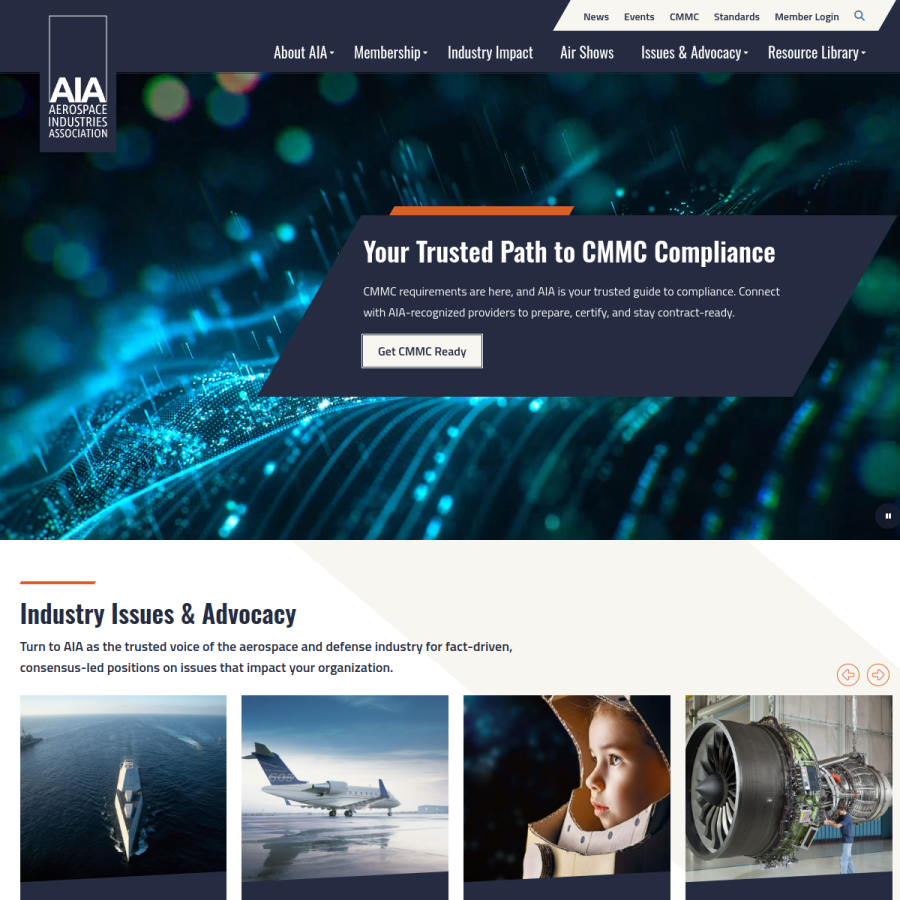aia-aerospace.org homepage screenshot