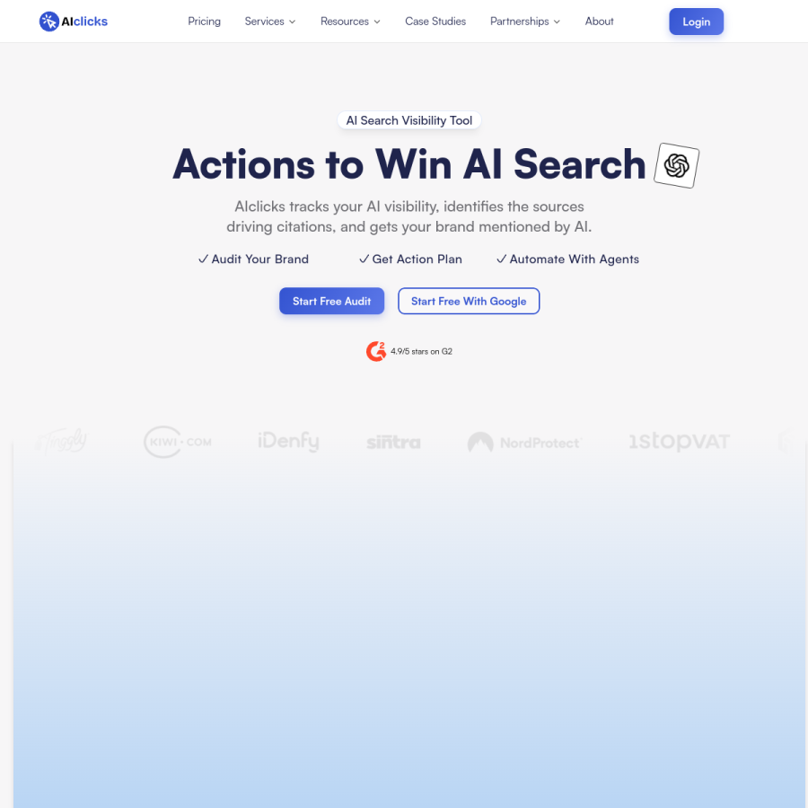 aiclicks.io homepage screenshot