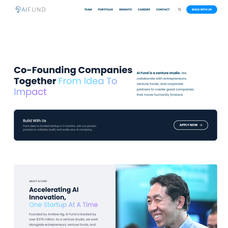 aifund.ai homepage screenshot