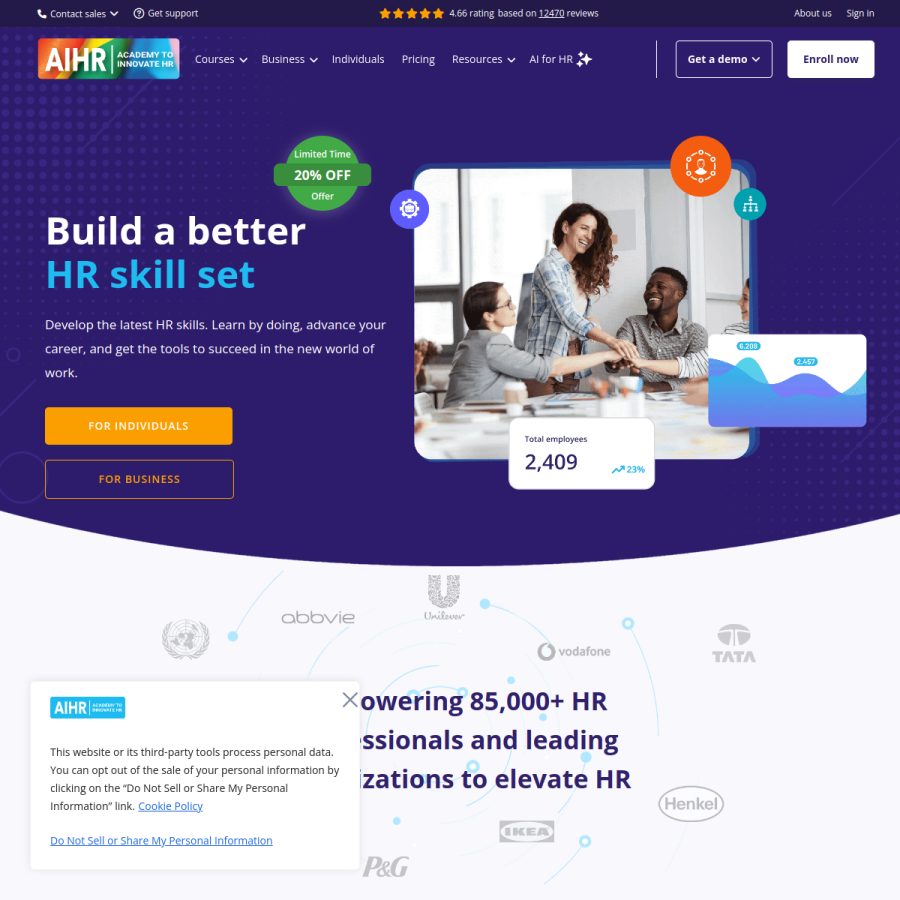 aihr.com homepage screenshot