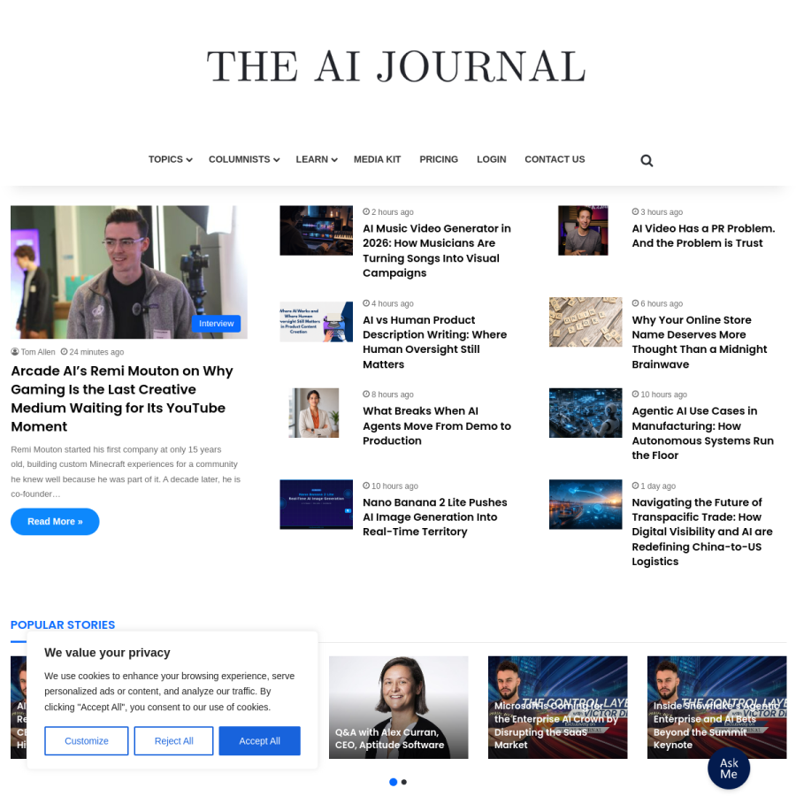 aijourn.com homepage screenshot