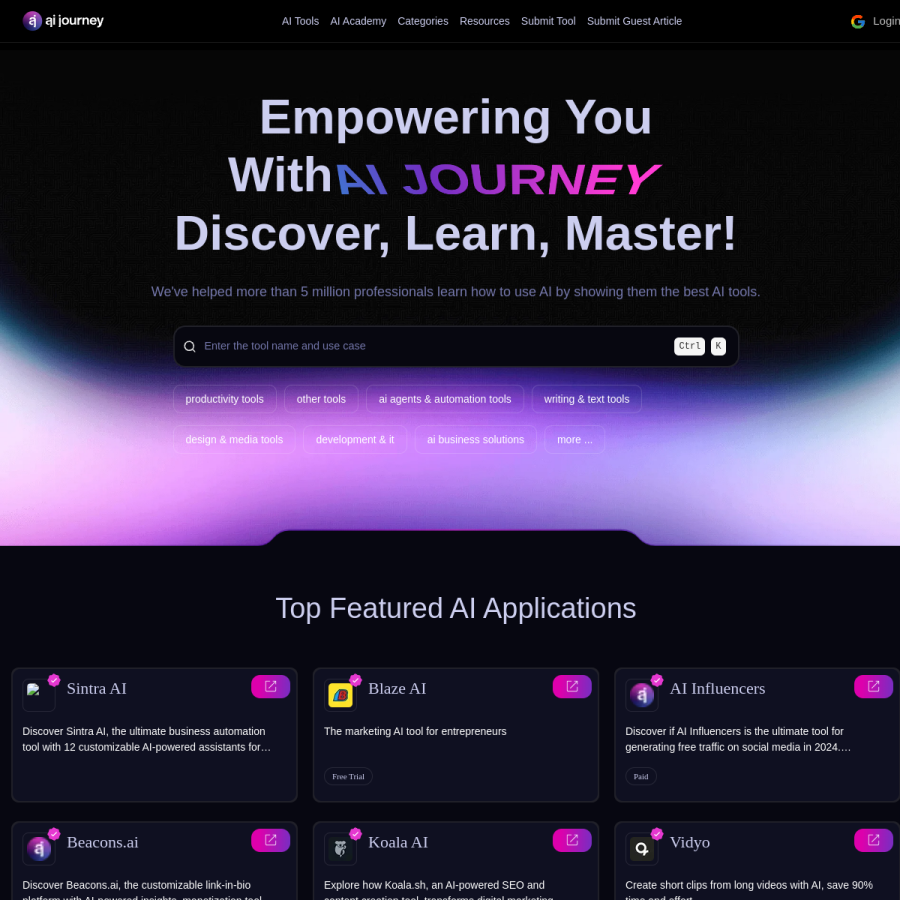aijourney.so homepage screenshot