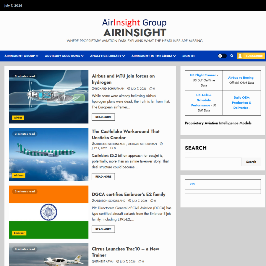 airinsight.com homepage screenshot