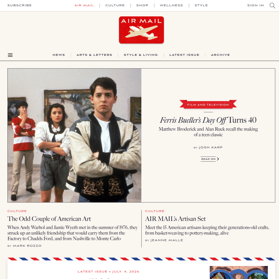 airmail.news homepage screenshot