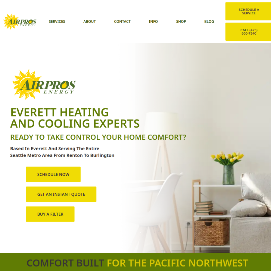 airprosenergy.com homepage screenshot