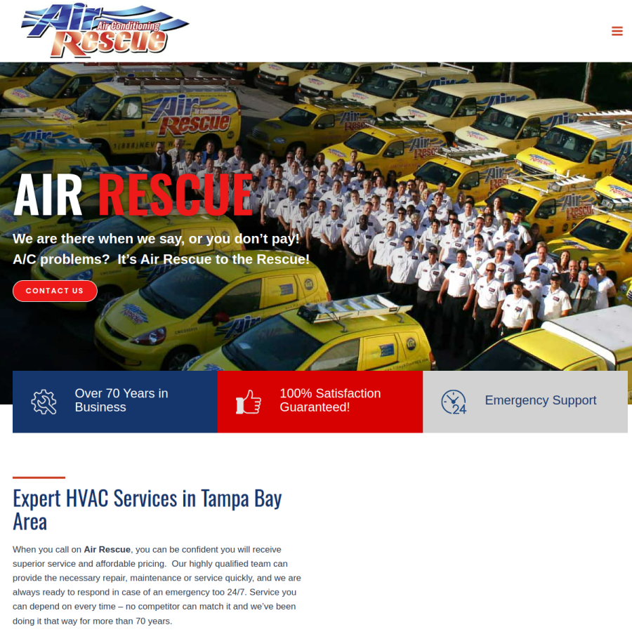 airrescueflorida.com homepage screenshot