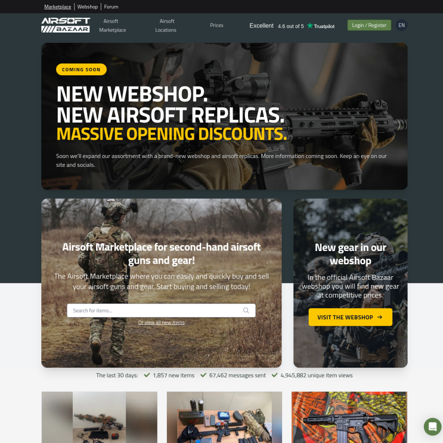 airsoftbazaar.com homepage screenshot