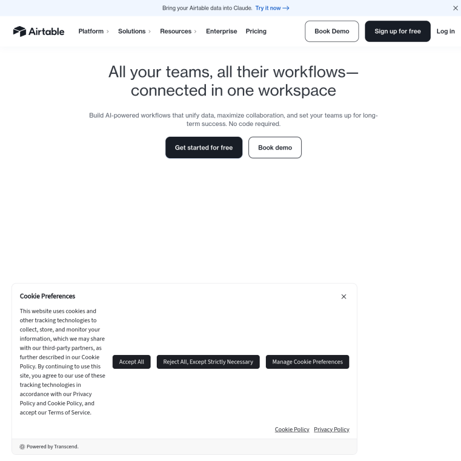 airtable.com homepage screenshot