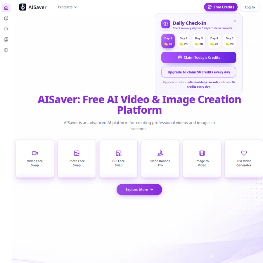 aisaver.io homepage screenshot
