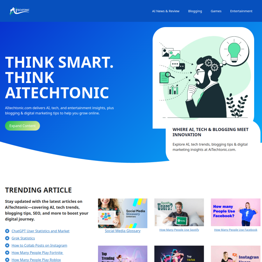 aitechtonic.com homepage screenshot