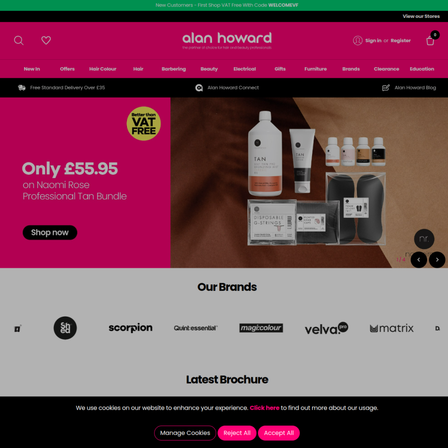 alanhoward.co.uk homepage screenshot