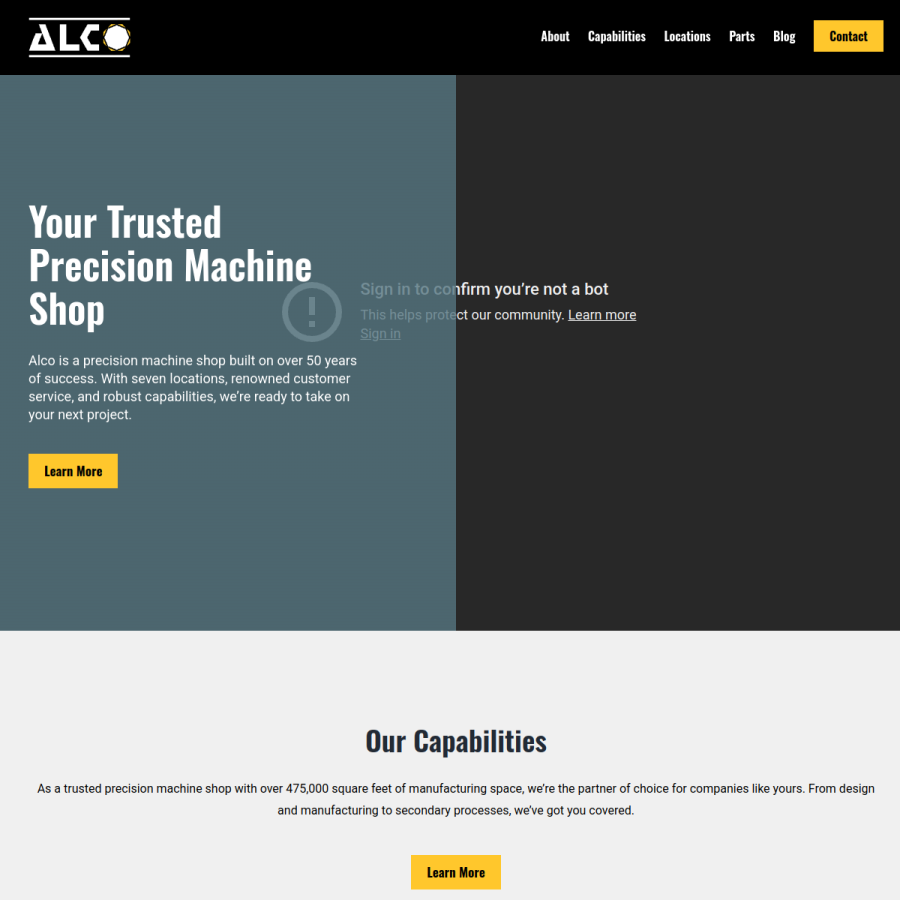 alco.com homepage screenshot