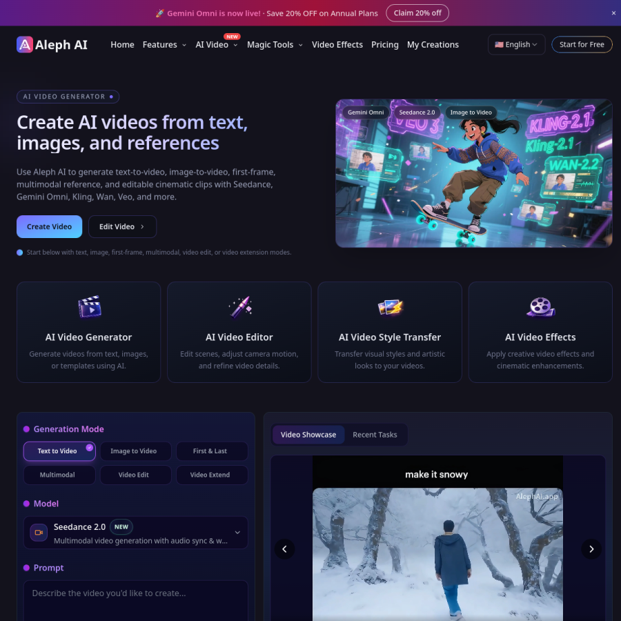 alephai.app homepage screenshot
