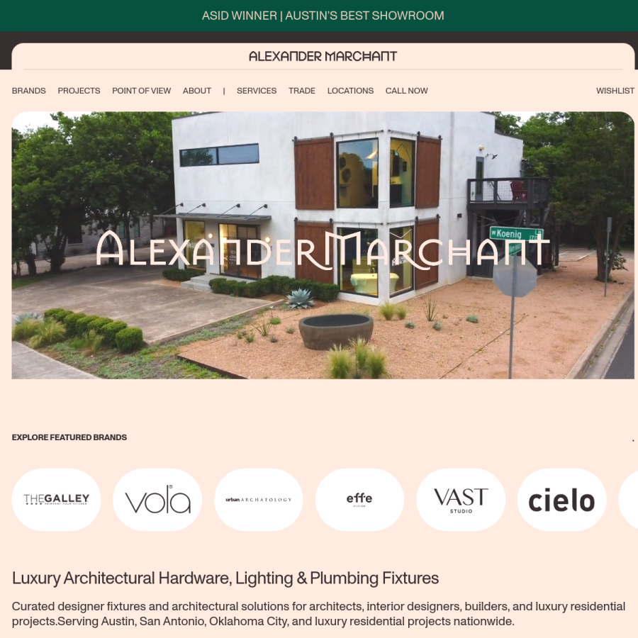 alexandermarchant.com homepage screenshot