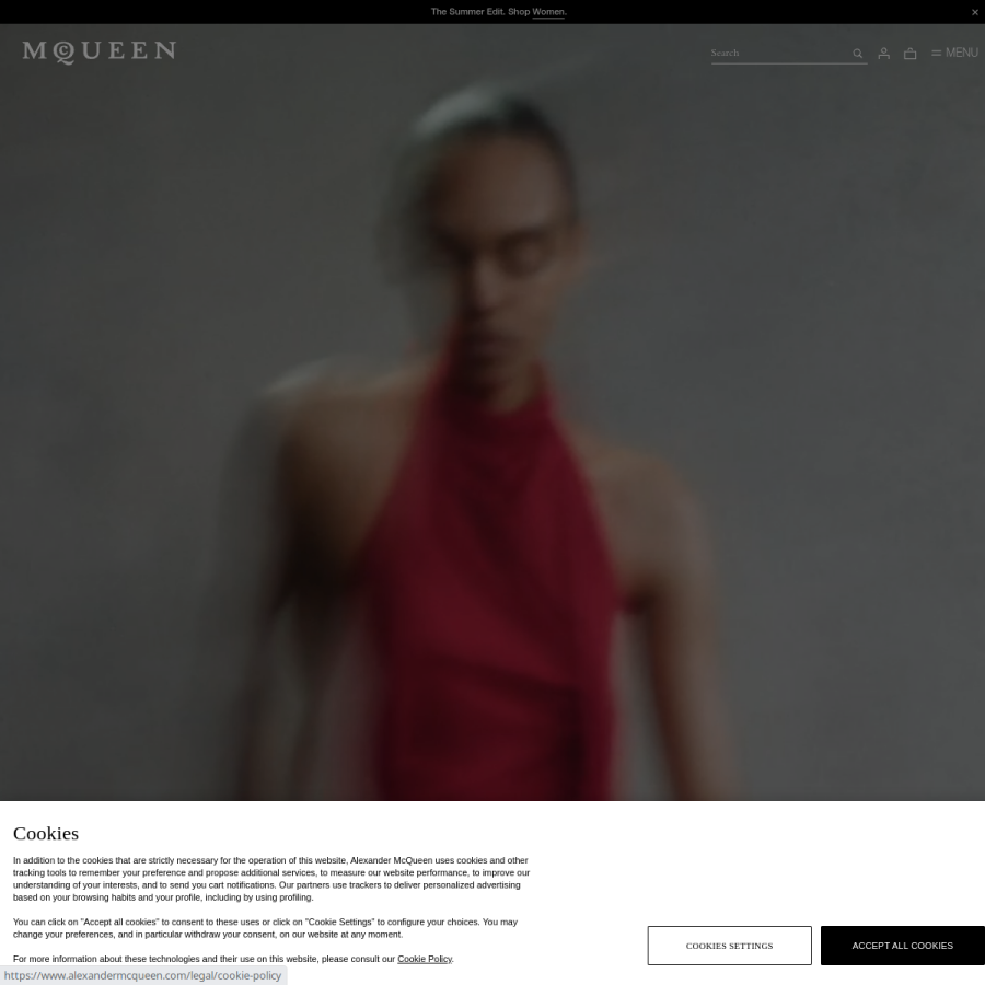 alexandermcqueen.com homepage screenshot