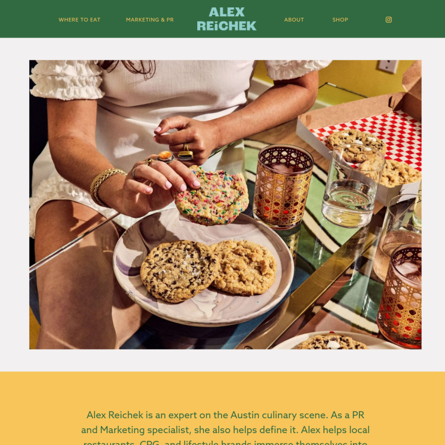 alexreichek.com homepage screenshot