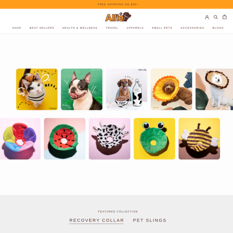 alfiepet.com homepage screenshot