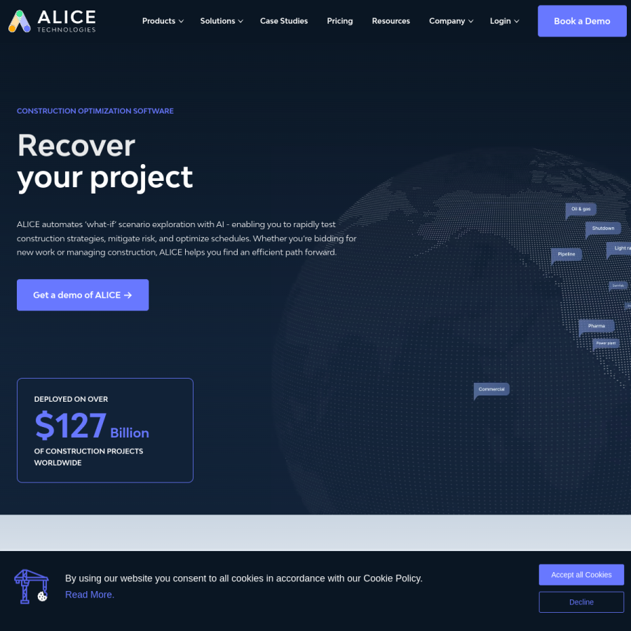 alicetechnologies.com homepage screenshot