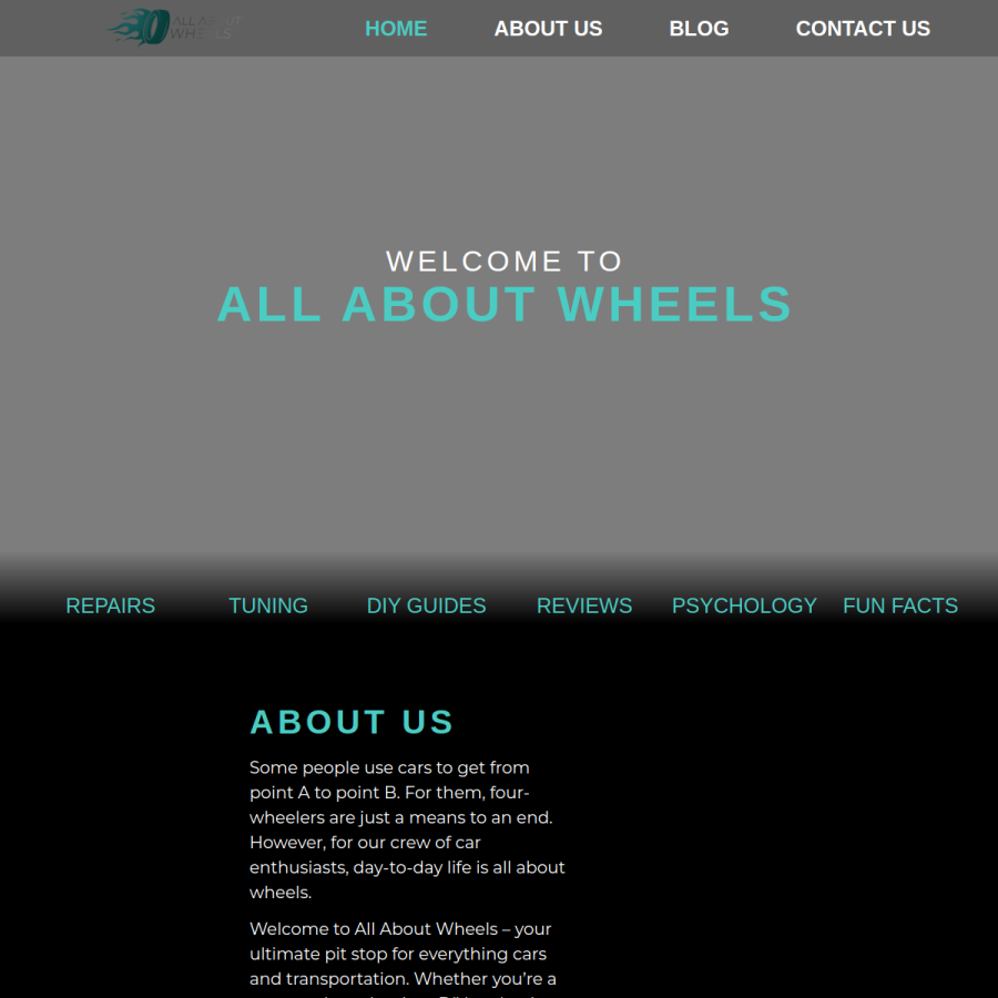 allaboutwheelsblog.com homepage screenshot