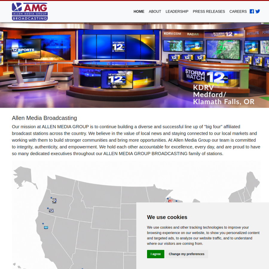 allenmediabroadcasting.com homepage screenshot