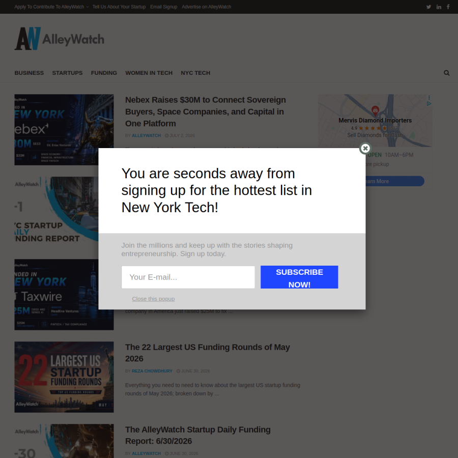 alleywatch.com homepage screenshot
