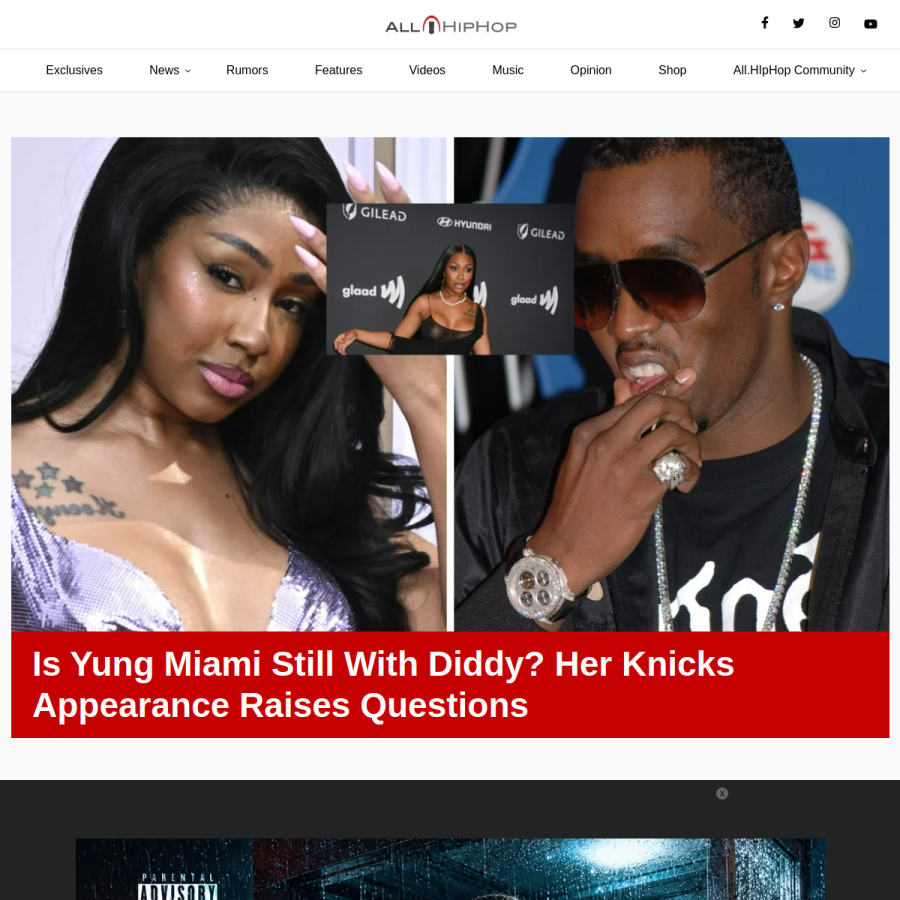 allhiphop.com homepage screenshot