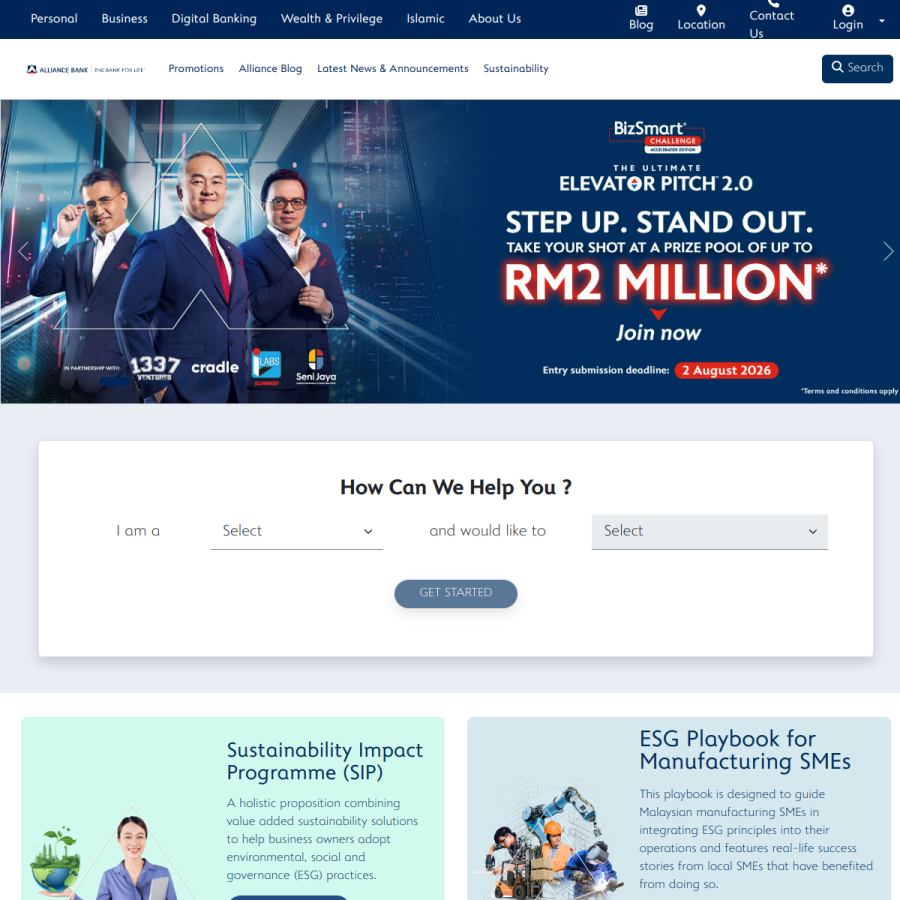 alliancebank.com.my homepage screenshot