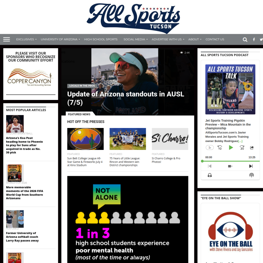 allsportstucson.com homepage screenshot