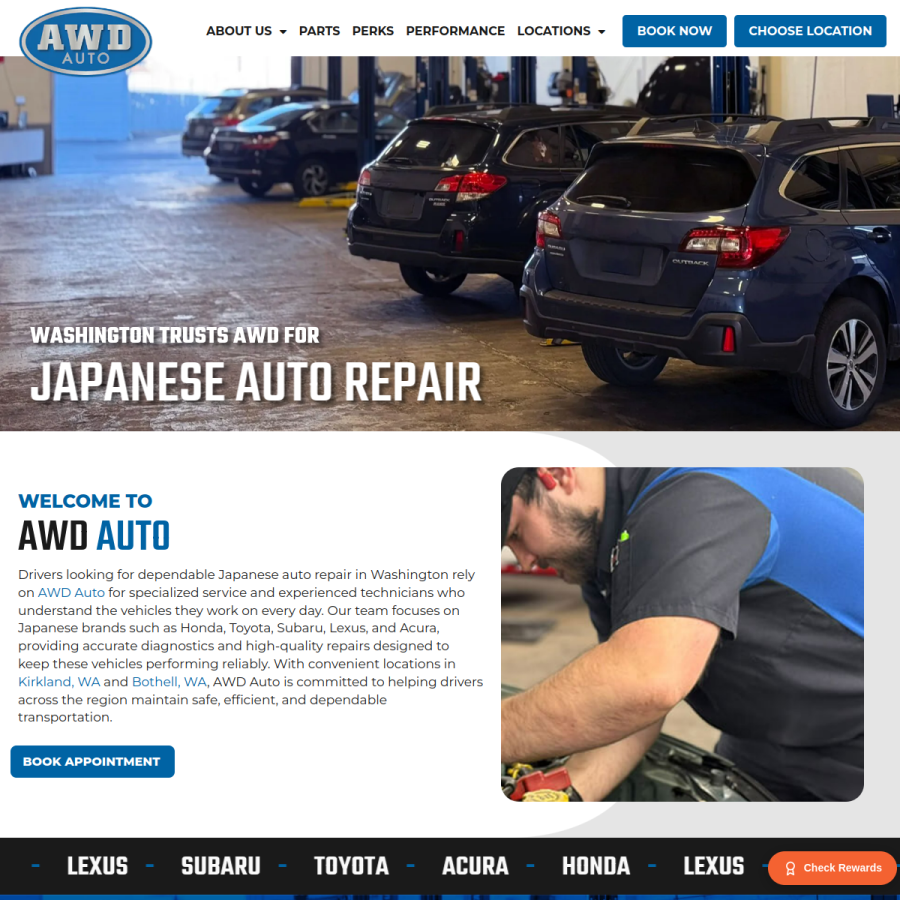 allwheeldriveauto.com homepage screenshot