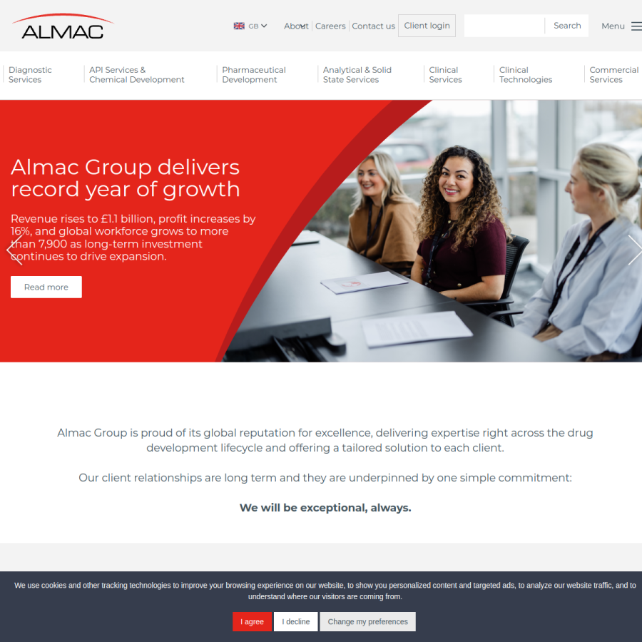almacgroup.com homepage screenshot