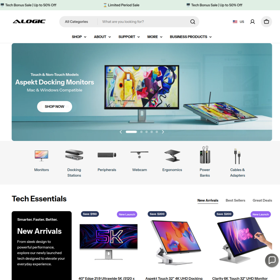 alogic.co homepage screenshot