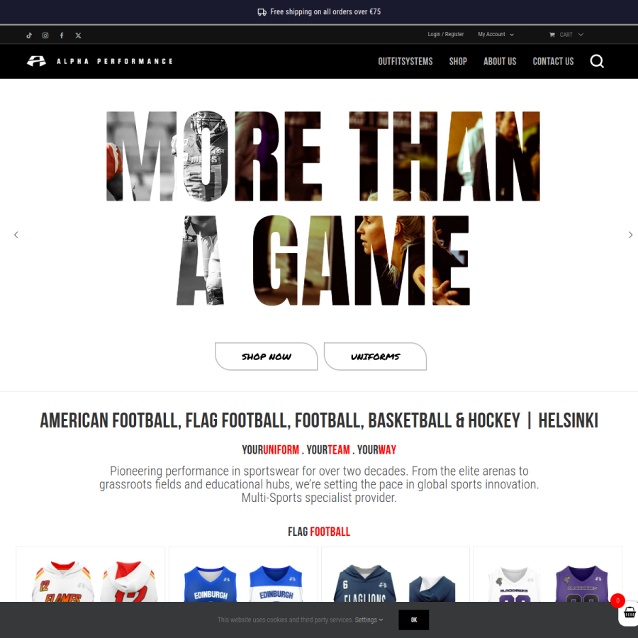 alpha-performance.com homepage screenshot