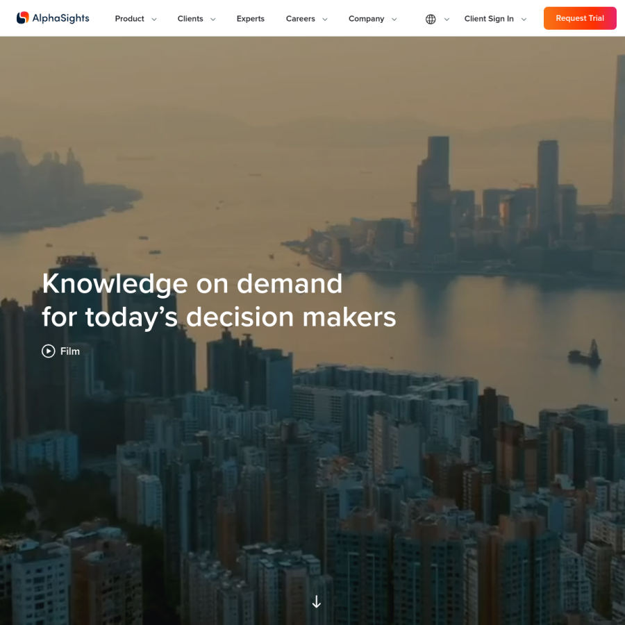 alphasights.com homepage screenshot