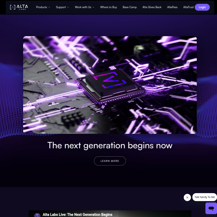 alta.inc homepage screenshot