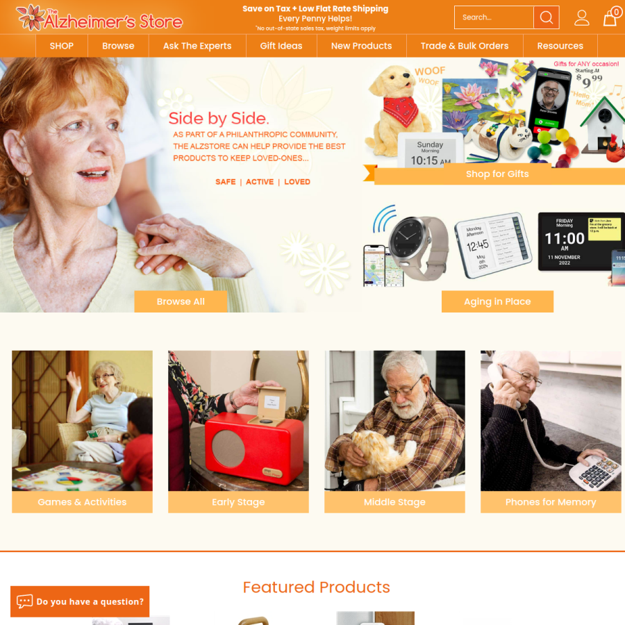 alzstore.com homepage screenshot