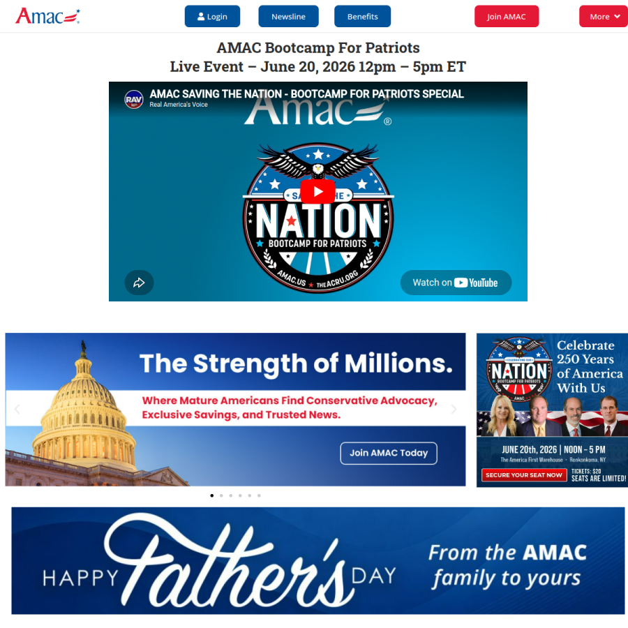amac.us homepage screenshot