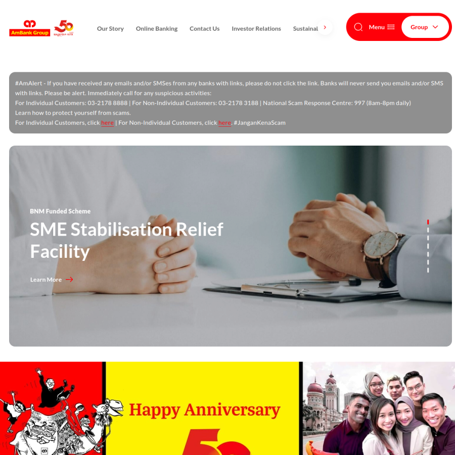 ambankgroup.com homepage screenshot