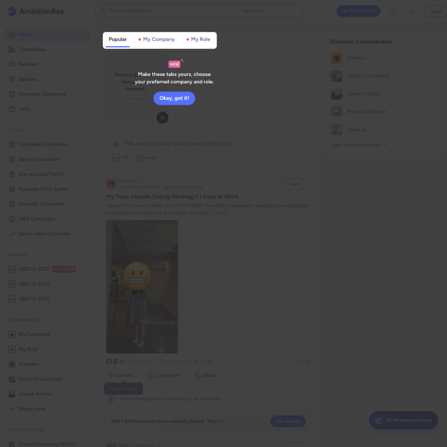 ambitionbox.com homepage screenshot