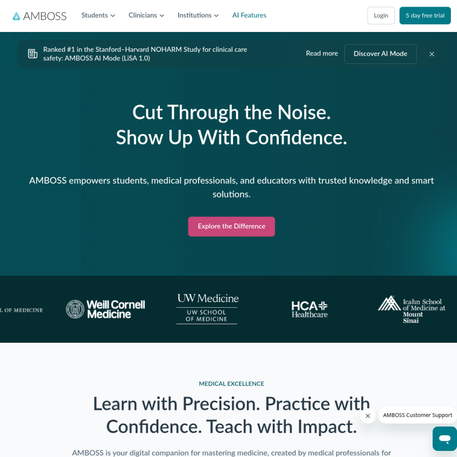 amboss.com homepage screenshot