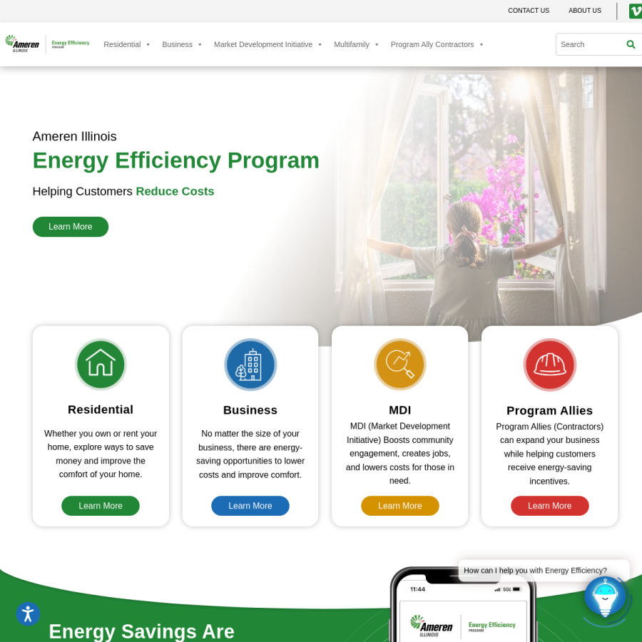 amerenillinoissavings.com homepage screenshot