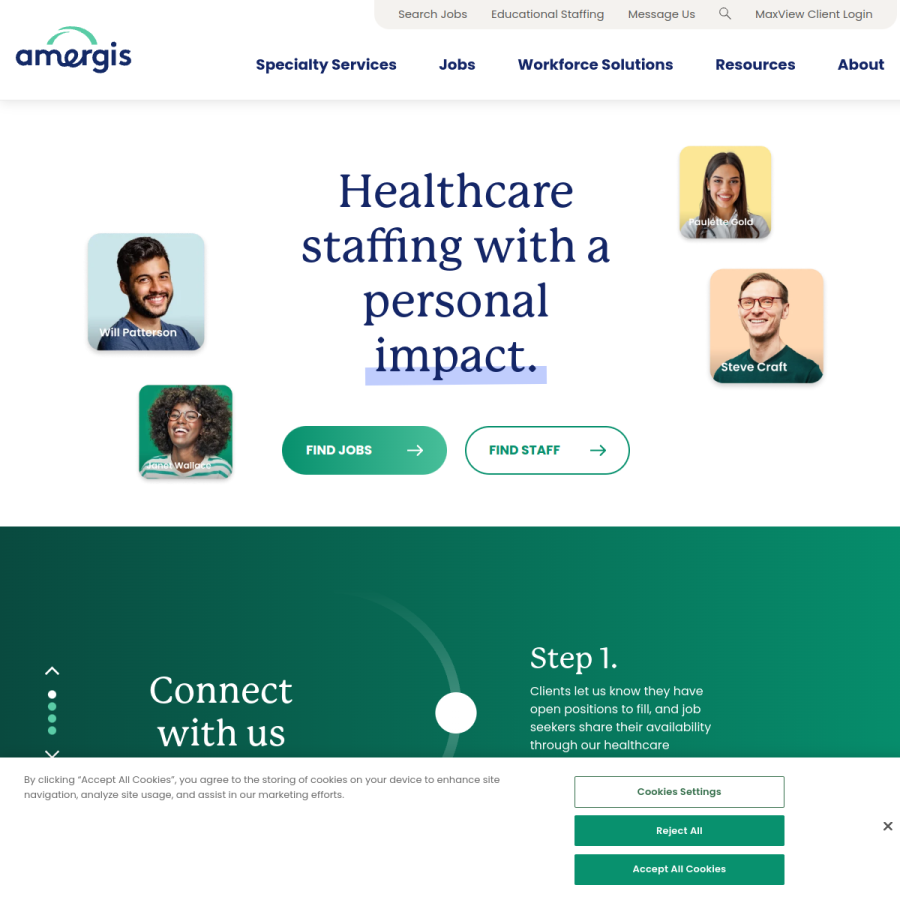 amergis.com homepage screenshot
