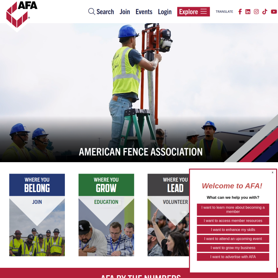 americanfenceassociation.com homepage screenshot