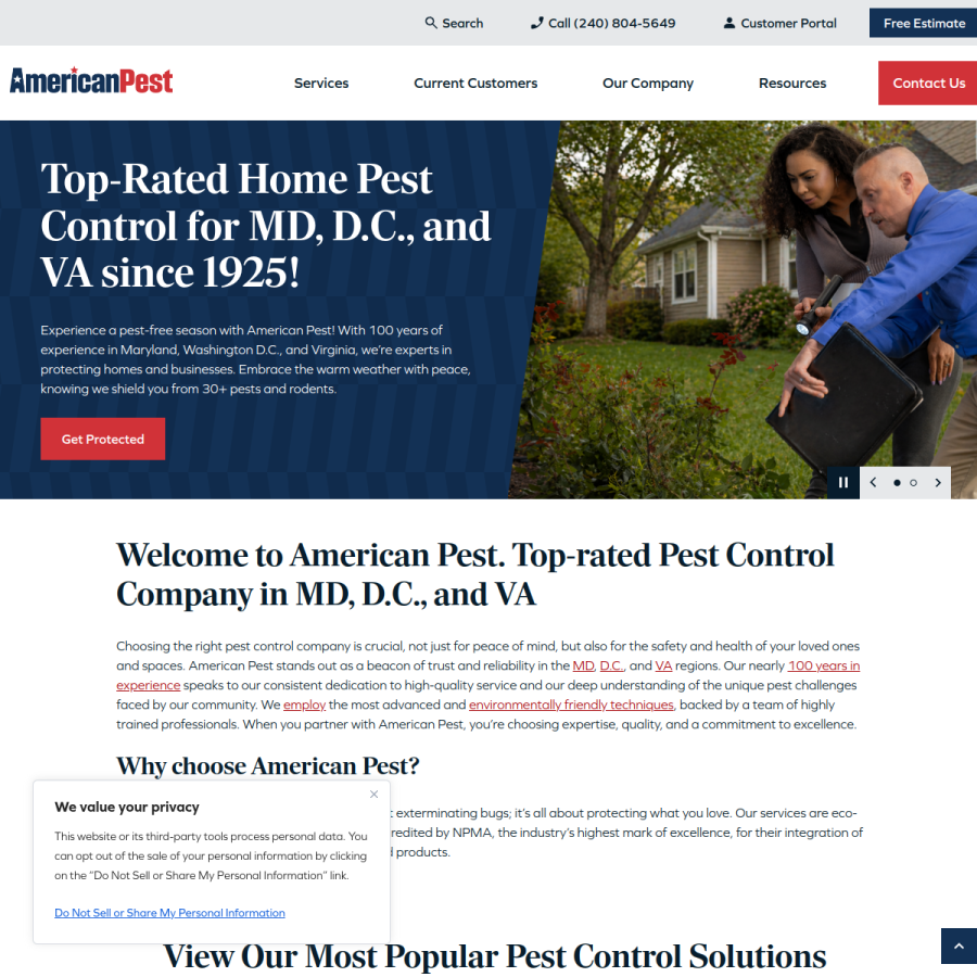 americanpest.net homepage screenshot