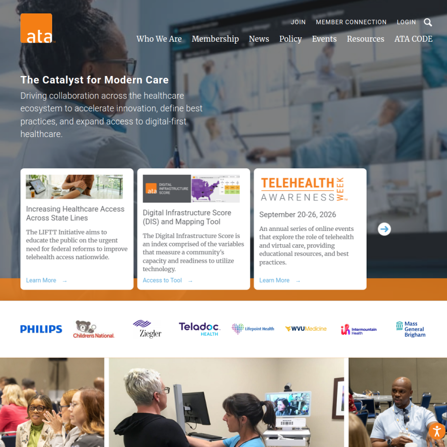 americantelemed.org homepage screenshot