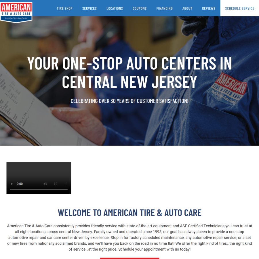 americantires.net homepage screenshot