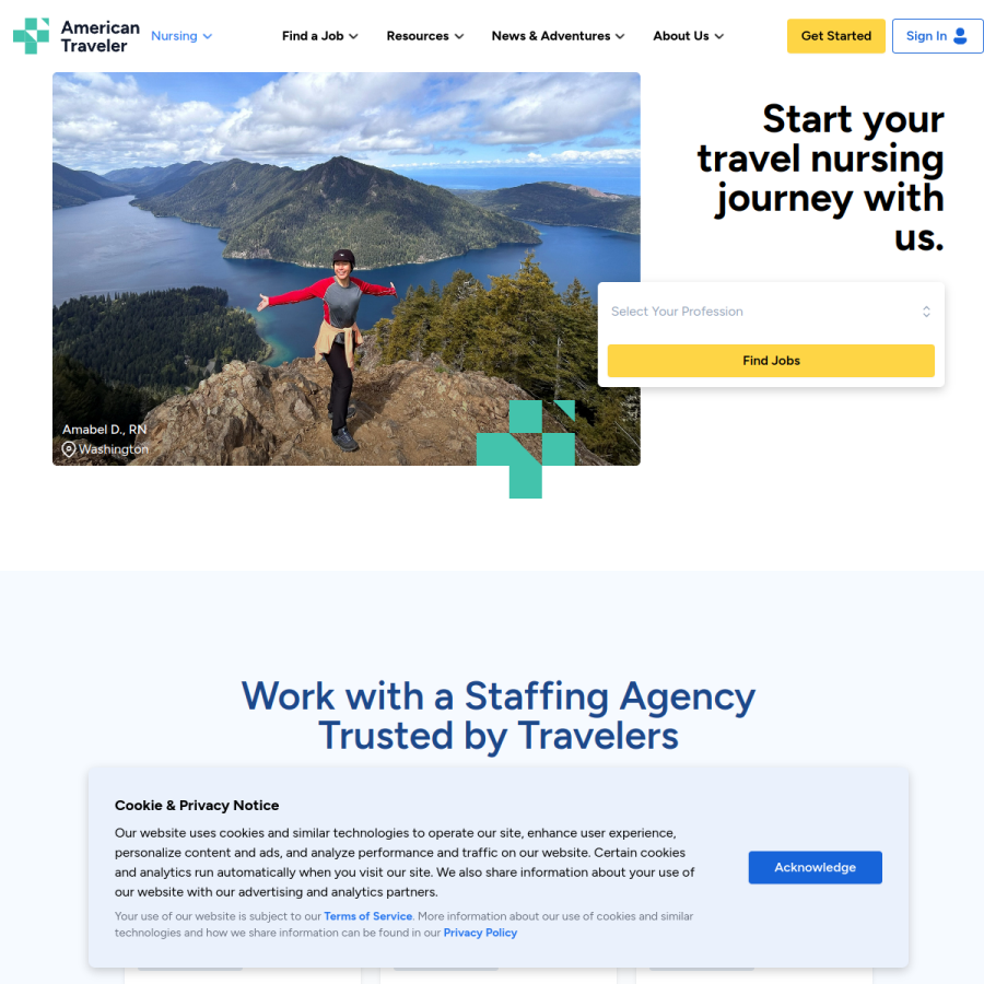 americantraveler.com homepage screenshot