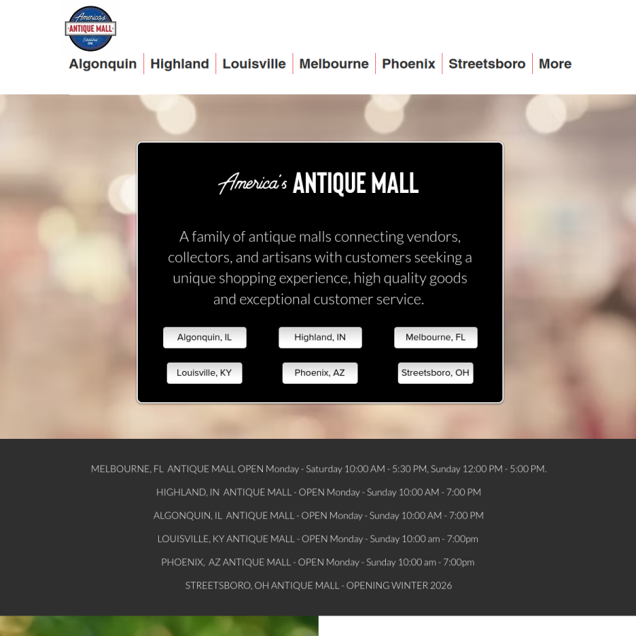 americasantiquemall.com homepage screenshot
