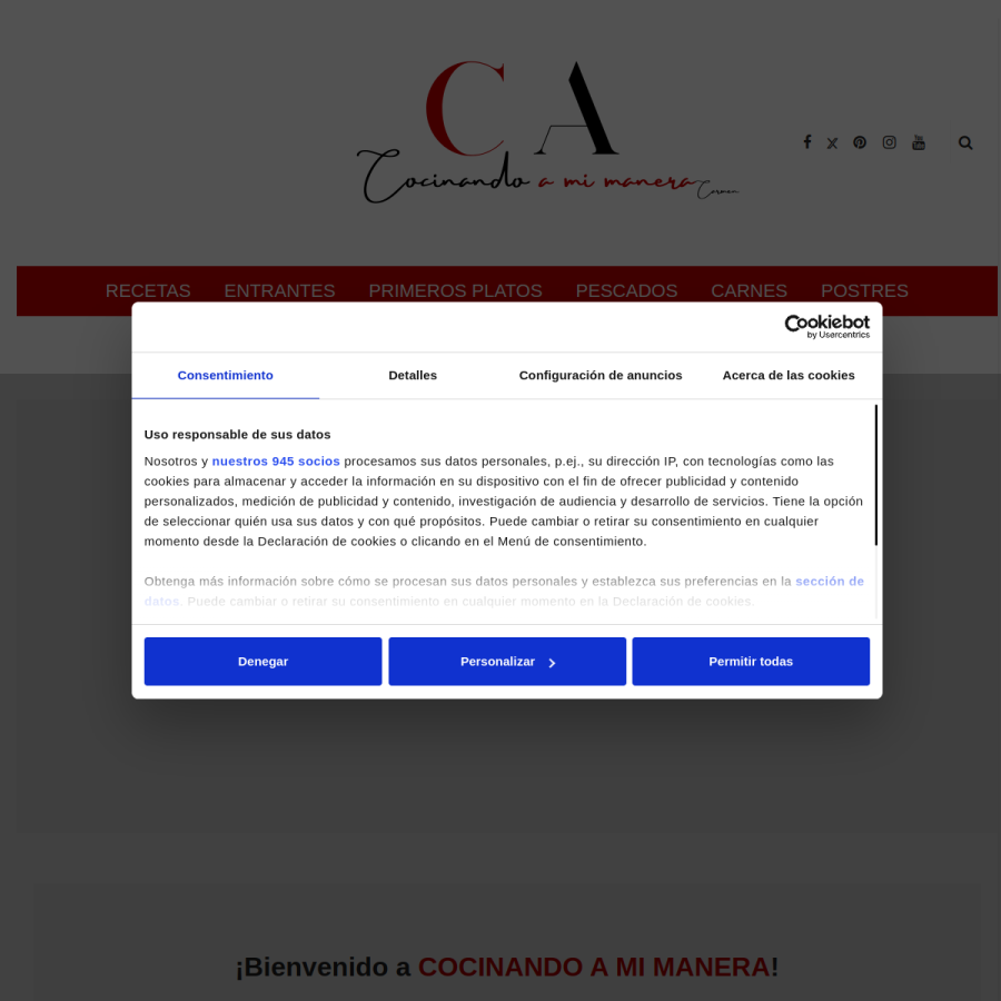 amimaneracocinando.com homepage screenshot